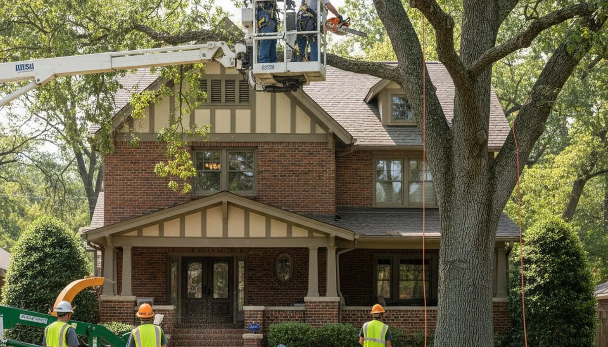 Tree service crew in Atlanta, GA providing professional tree removal and trimming services