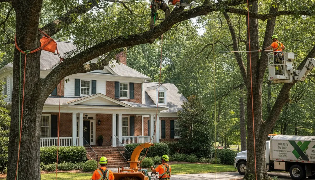 Tree service crew in Atlanta, GA providing professional tree removal and trimming services